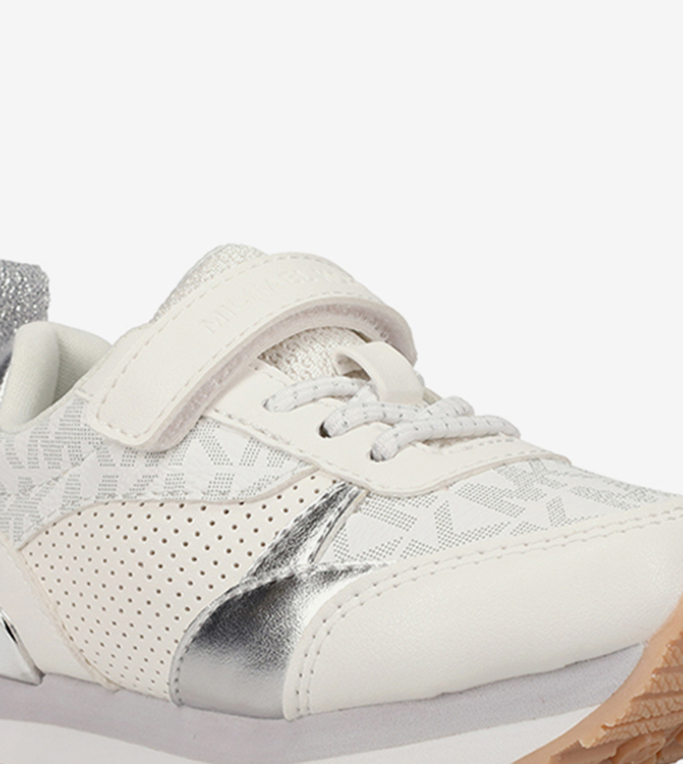 BILLIE DORIAN PS Monogram Print Detail Platform Sneakers