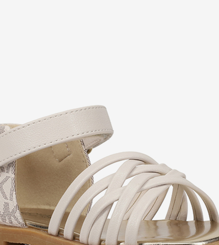 JENSYN Monogram Print Strappy D'Orsay Sandals
