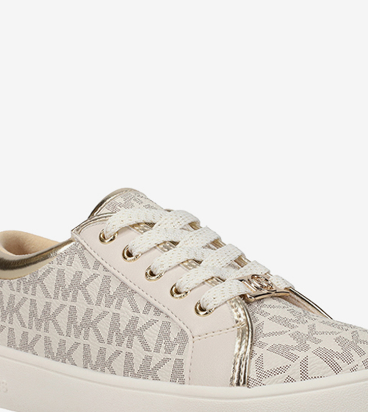 JEM RALLEY Monogram Print Lace-Up Sneakers