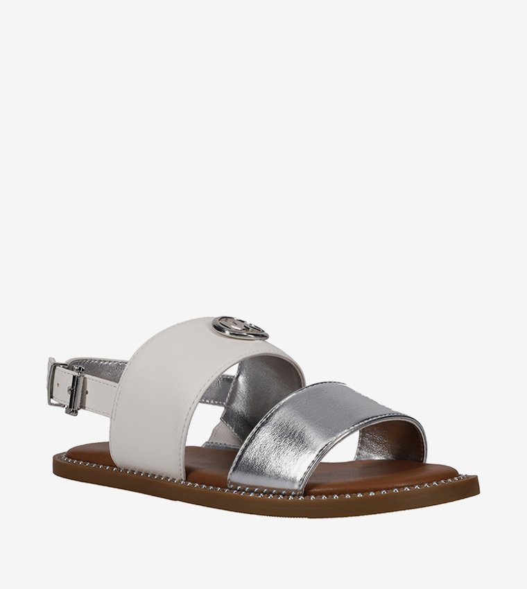 JAGGER MAXSON Metallic Slingback Flat Sandals