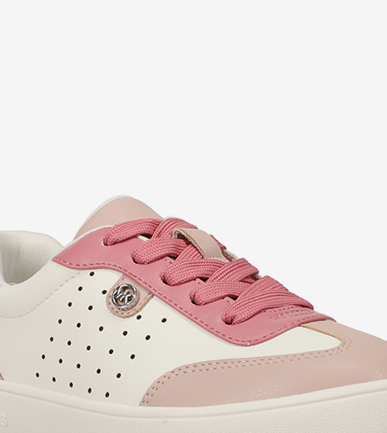 JEM SCOTTY Contrast Trim Lace-Up Sneakers