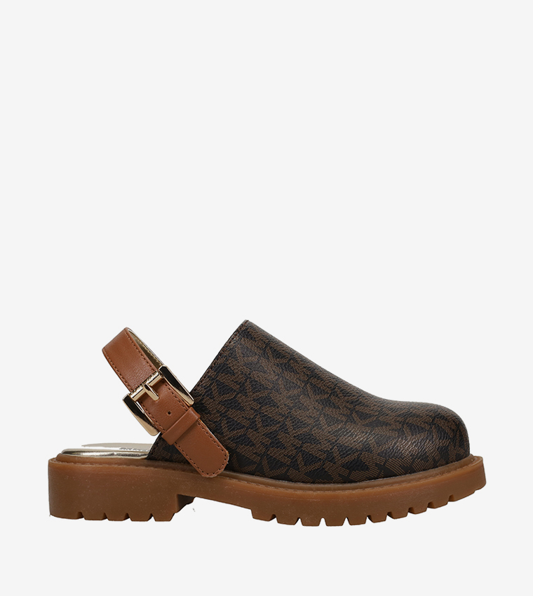 COSETTA Monogram Print Slingback Sandals
