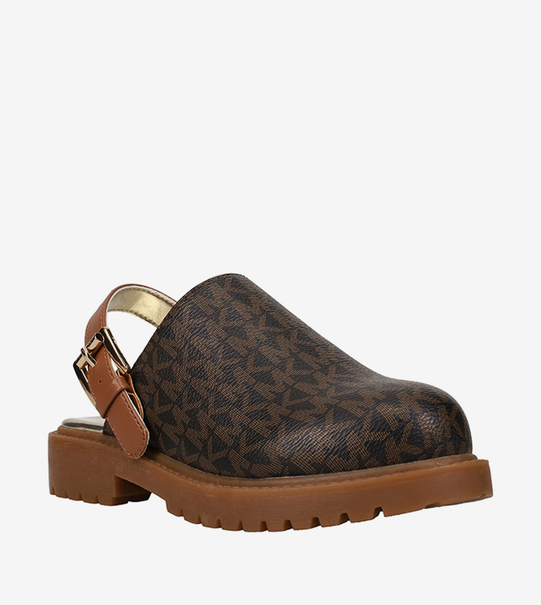 COSETTA Monogram Print Slingback Sandals