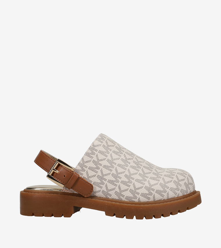 COSETTA Monogram Print Slingback Sandals