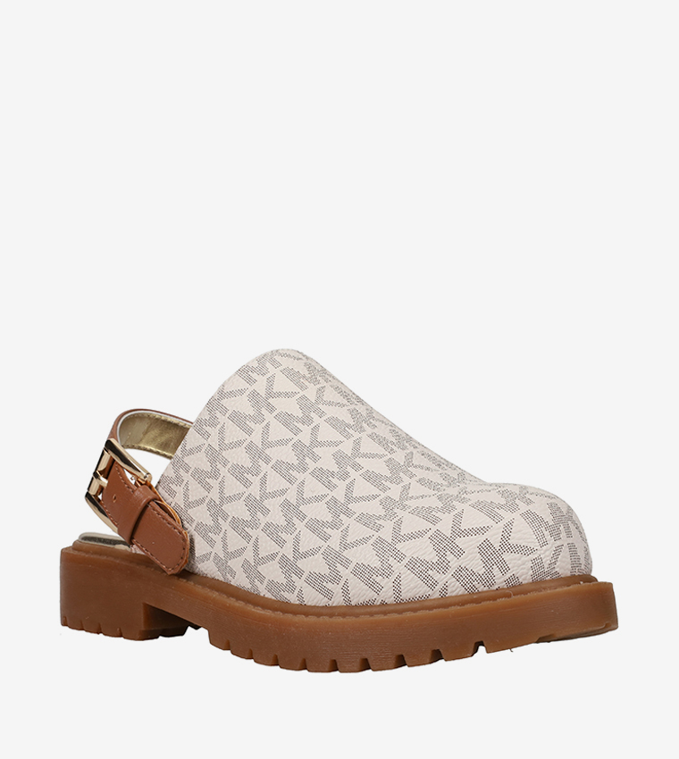 COSETTA Monogram Print Slingback Sandals