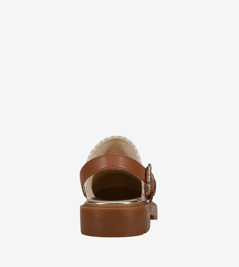 COSETTA Monogram Print Slingback Sandals