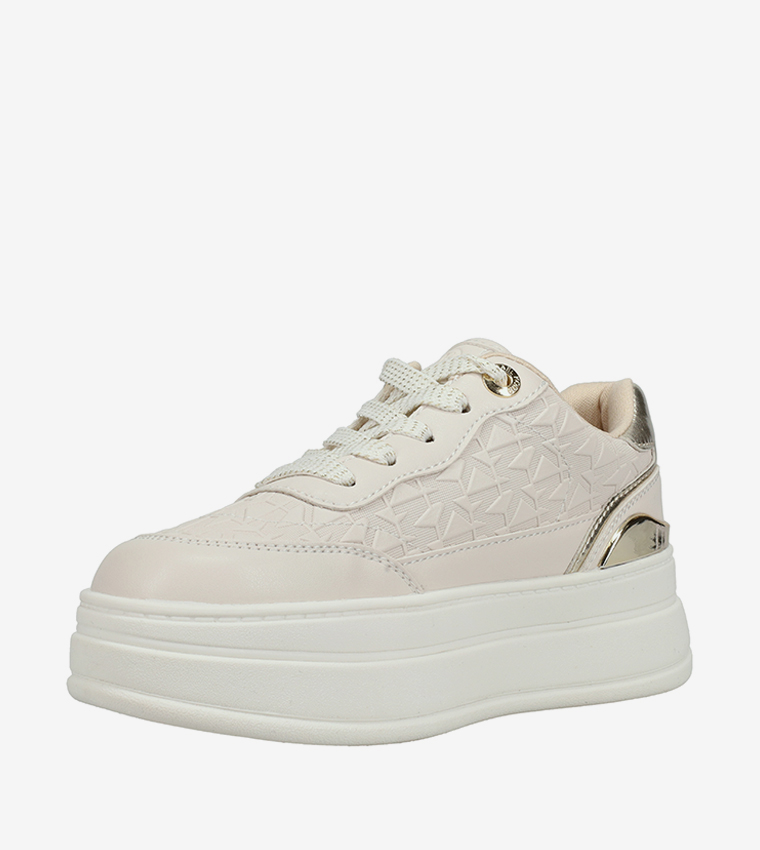 HAYES Monogram Debossed  Platform Sneakers