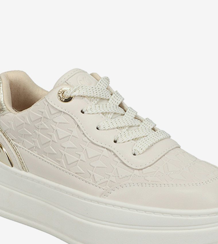 HAYES Monogram Debossed  Platform Sneakers
