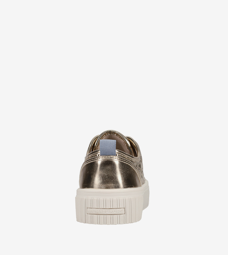 SUMMER ALINE Monogram Debossed Lace-Up Sneakers
