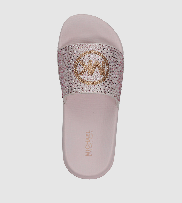 Michael kors 2024 crystal slides