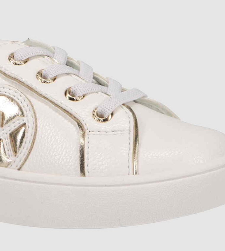 Buy Michael Kors JEM POPPY Low Top Sneakers In White | 6thStreet Kuwait