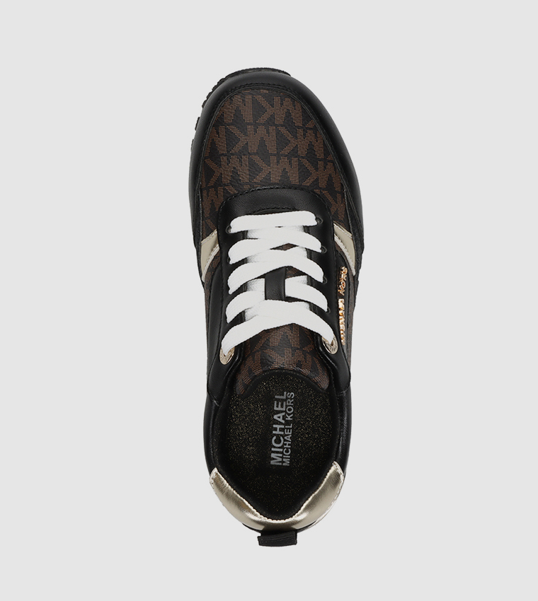 BILLIE DORIAN Monogram Pattern Lace-Up Sneakers
