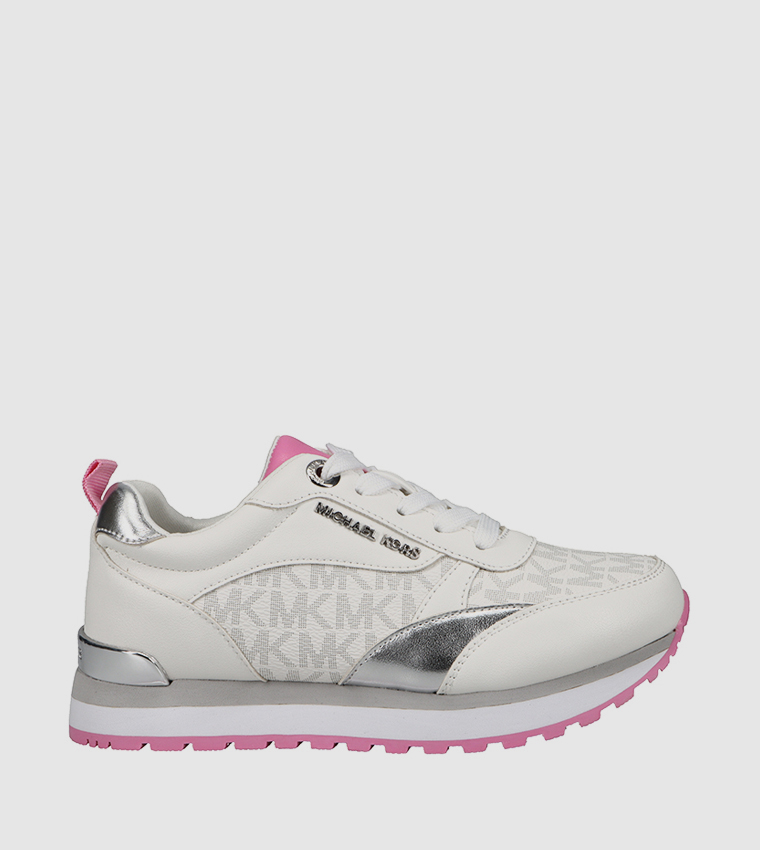 BILLIE DORIAN Monogram Pattern Lace-Up Sneakers