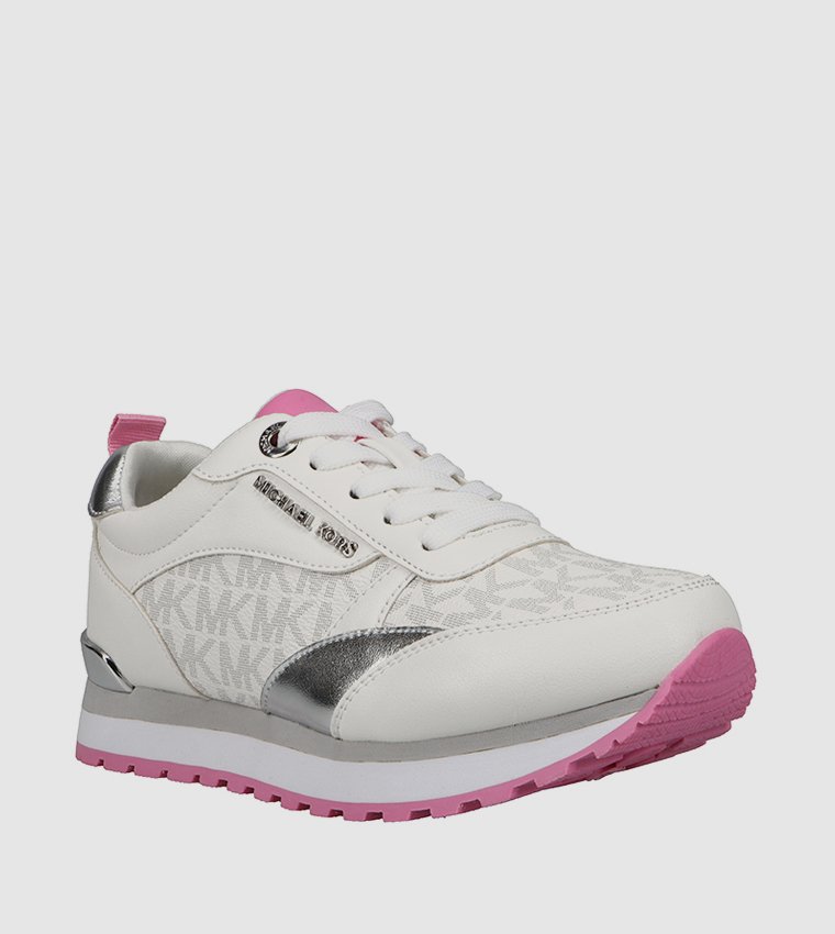 BILLIE DORIAN Monogram Pattern Lace-Up Sneakers