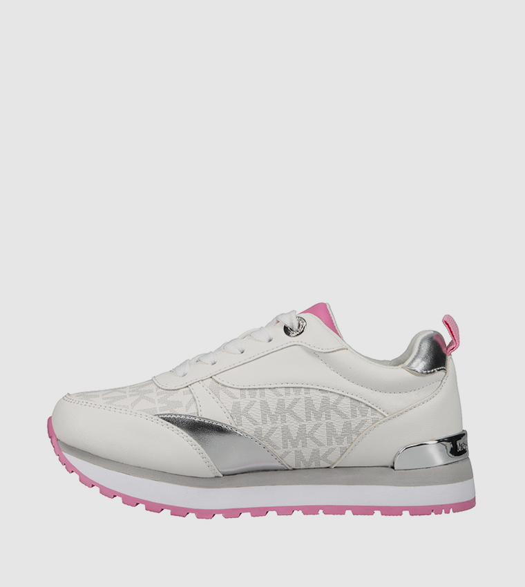 BILLIE DORIAN Monogram Pattern Lace-Up Sneakers