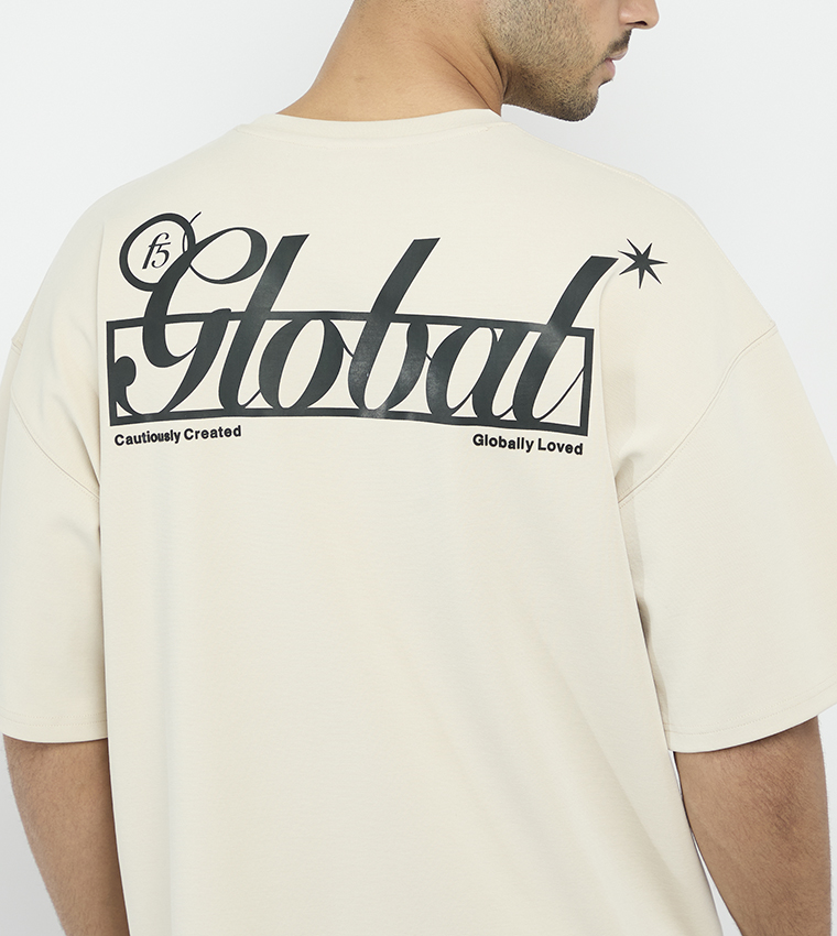 Back Printed Crew Neck T-Shirt