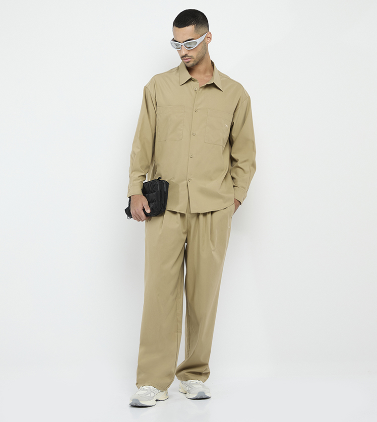 Solid Long Sleeves Tencel Shirt