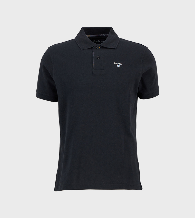Logo Embroidered Tartan Polo T-Shirt