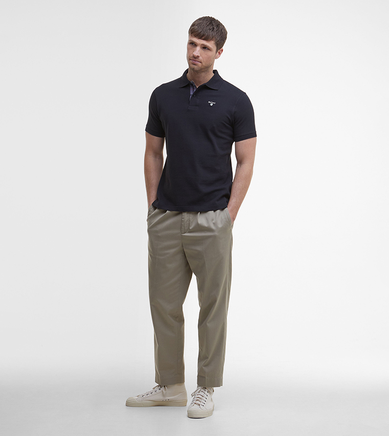 Logo Embroidered Tartan Polo T-Shirt