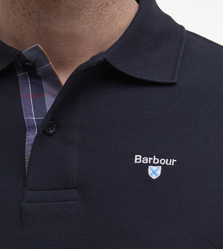 Logo Embroidered Tartan Polo T-Shirt
