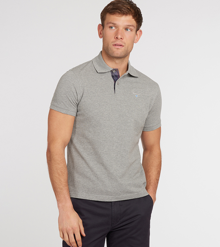 Logo Embroidered Tartan Polo T-Shirt