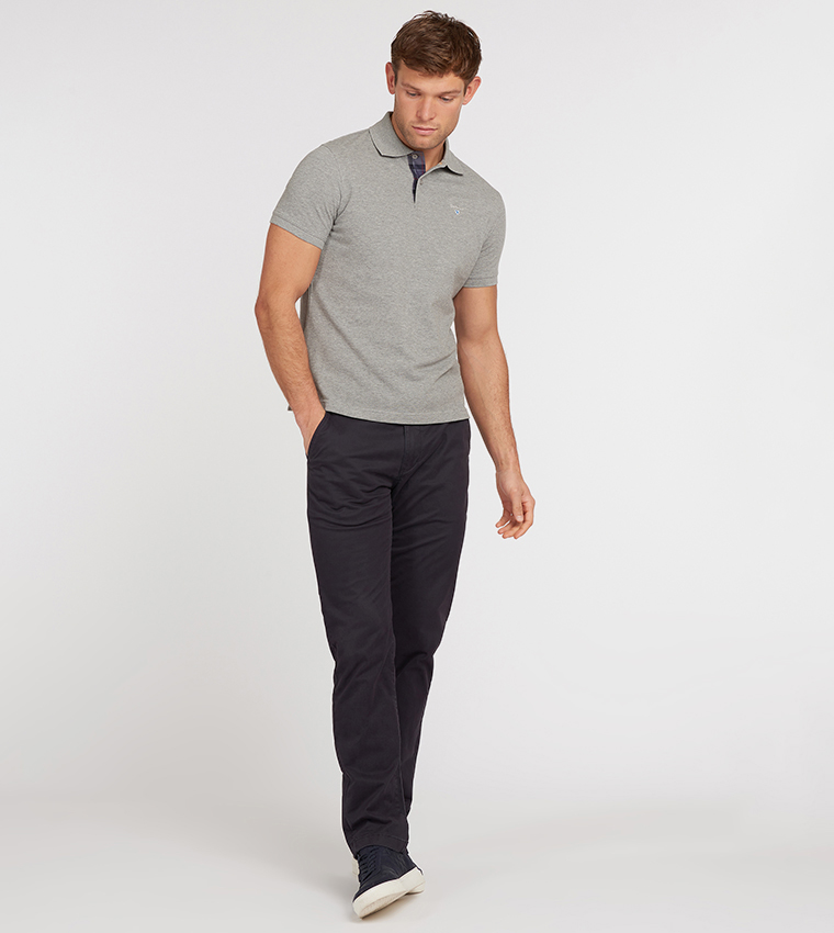 Logo Embroidered Tartan Polo T-Shirt