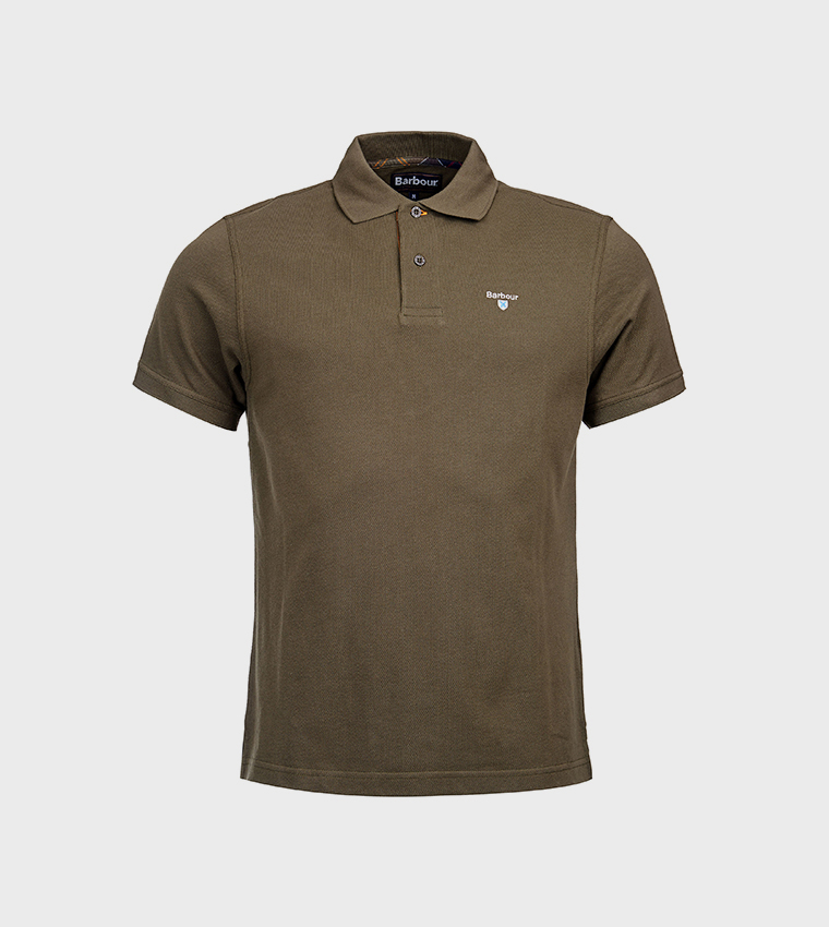 Logo Embroidered Tartan Polo T-Shirt