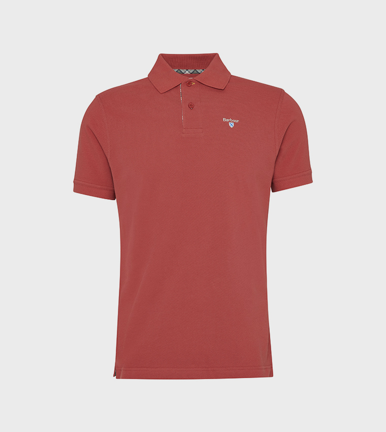 Logo Embroidered Tartan Polo T-Shirt