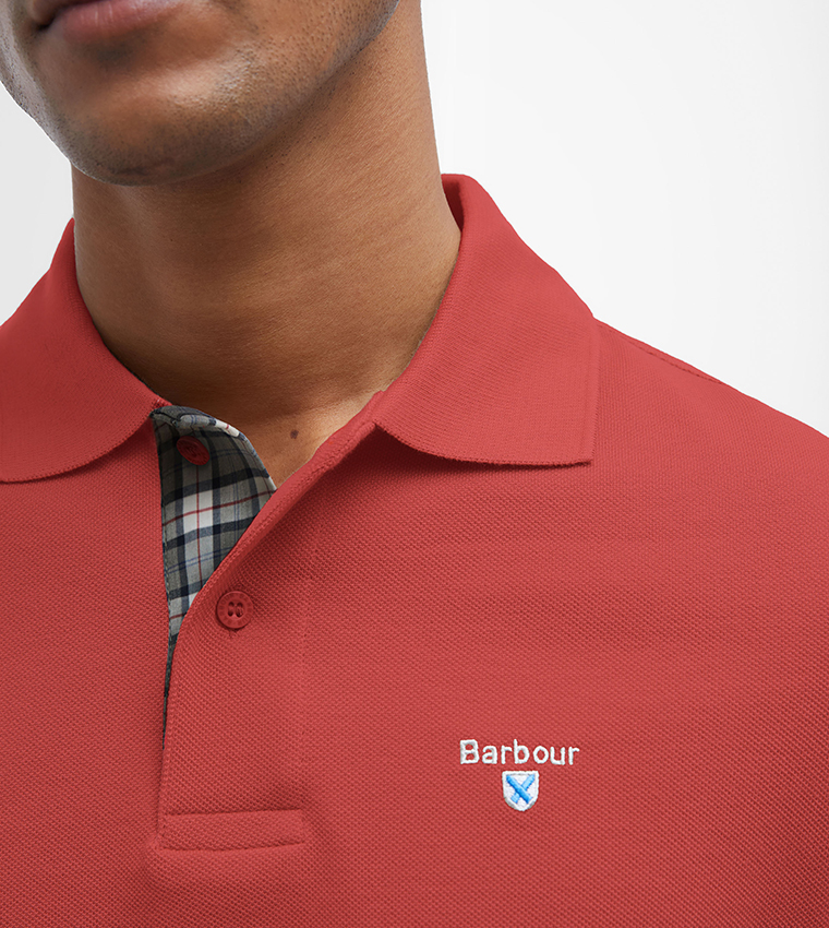 Logo Embroidered Tartan Polo T-Shirt