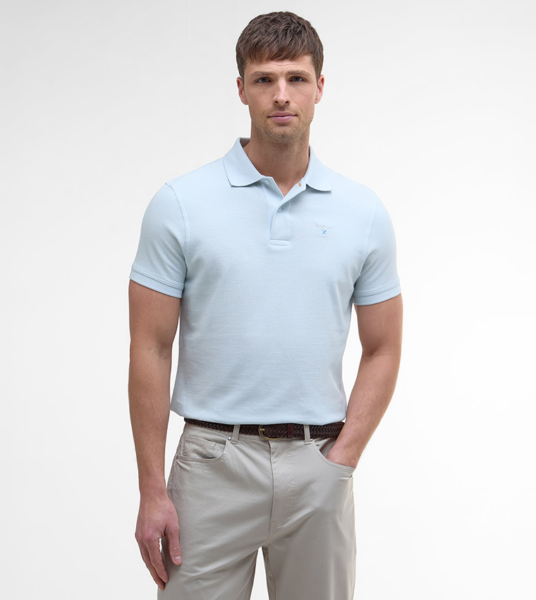 Textured Short Sleeves Sports Polo T-Shirt