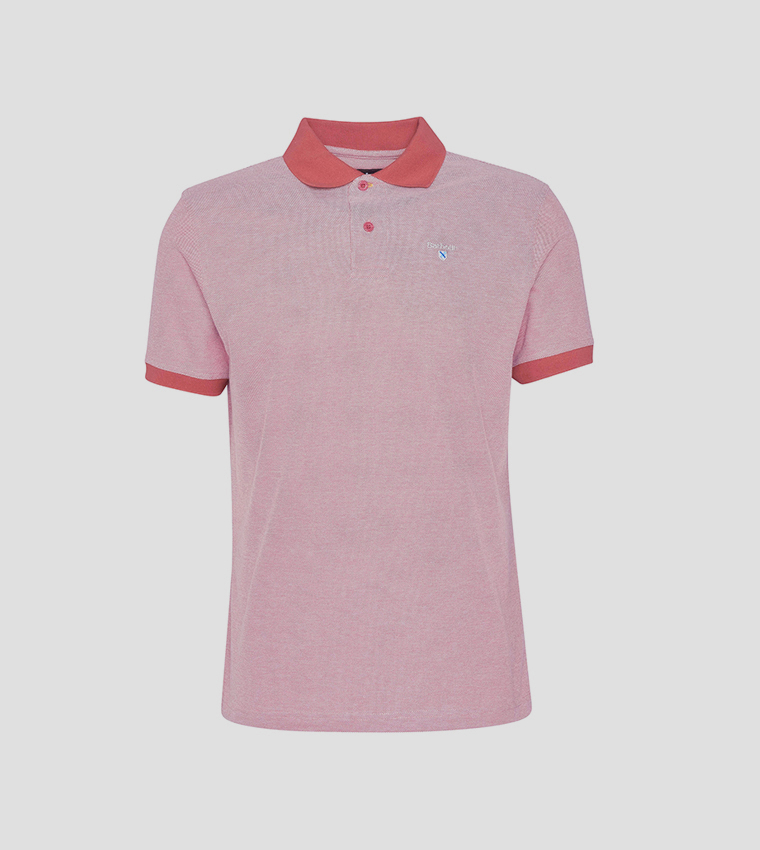 Contrast Trim Short Sleeves Polo T-Shirt