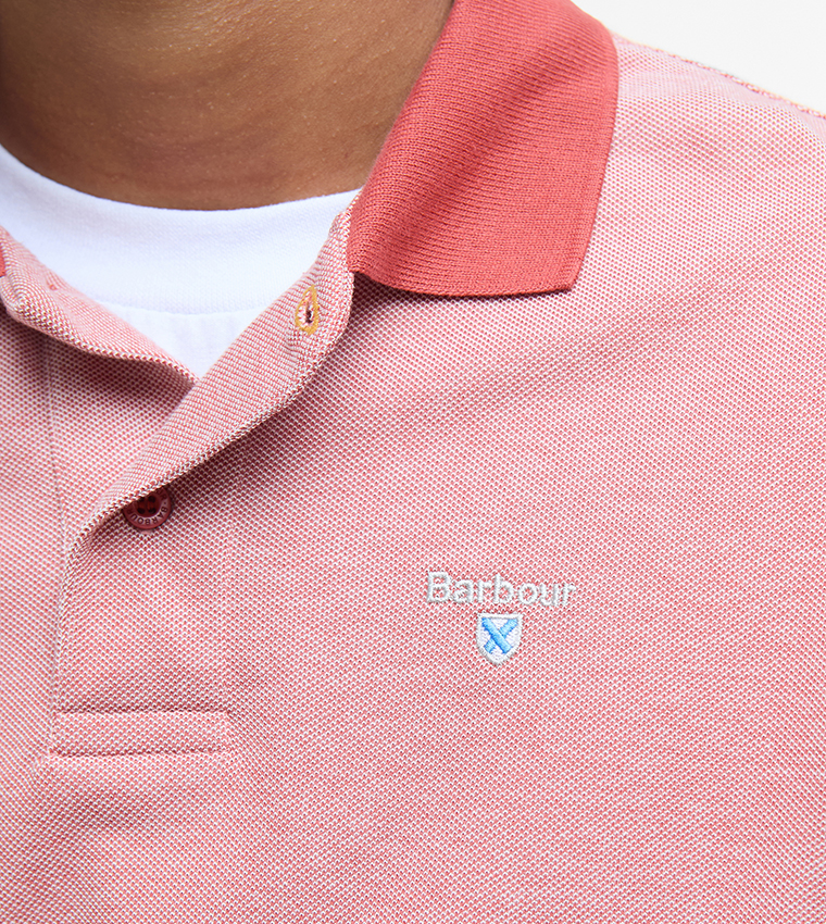 Contrast Trim Short Sleeves Polo T-Shirt