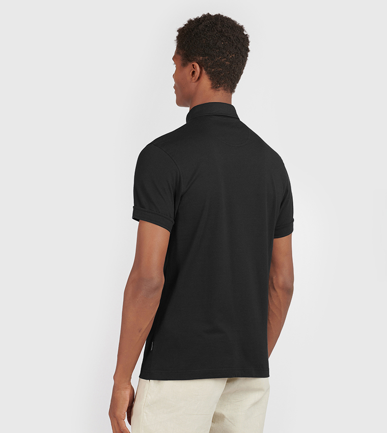 Contrast Detailed Pocket Polo T-Shirt