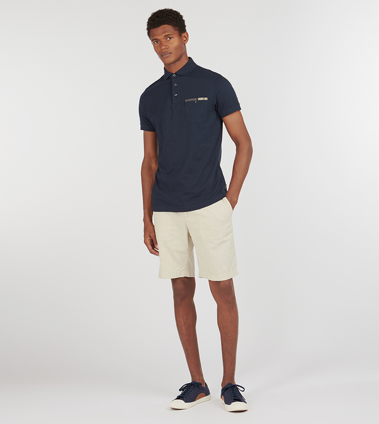 Contrast Detailed Pocket Polo T-Shirt