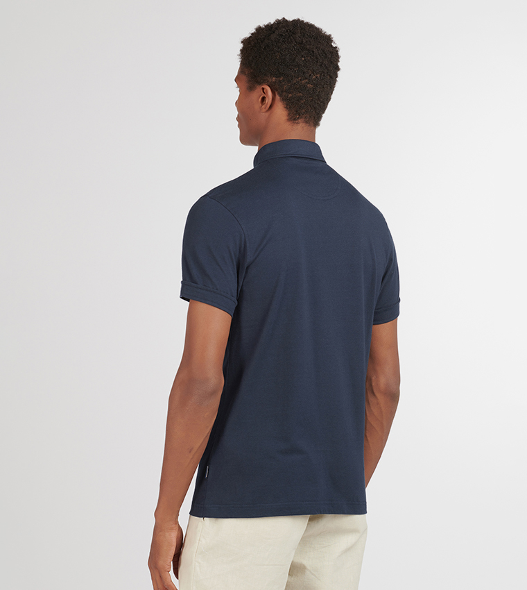 Contrast Detailed Pocket Polo T-Shirt
