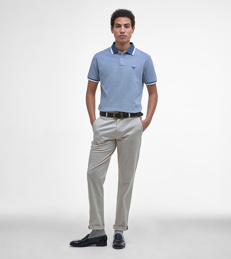 BARNARD Contrast Tipping Short Sleeves Polo T-Shirt