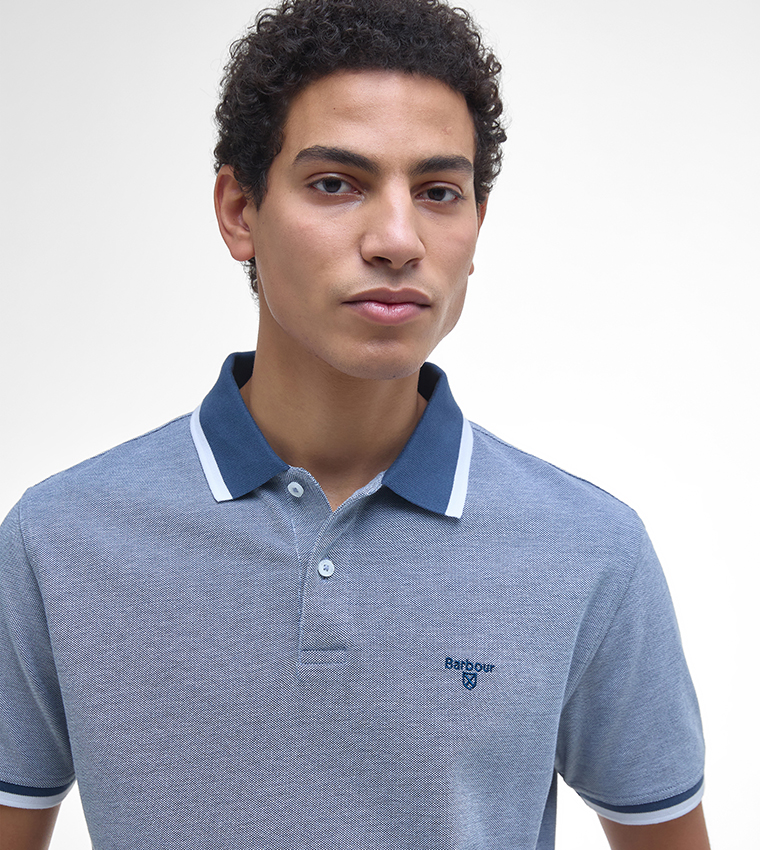 BARNARD Contrast Tipping Short Sleeves Polo T-Shirt