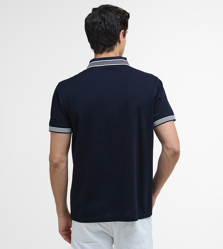 UPHAM Contrast Tipping Short Sleeves Polo T-Shirt