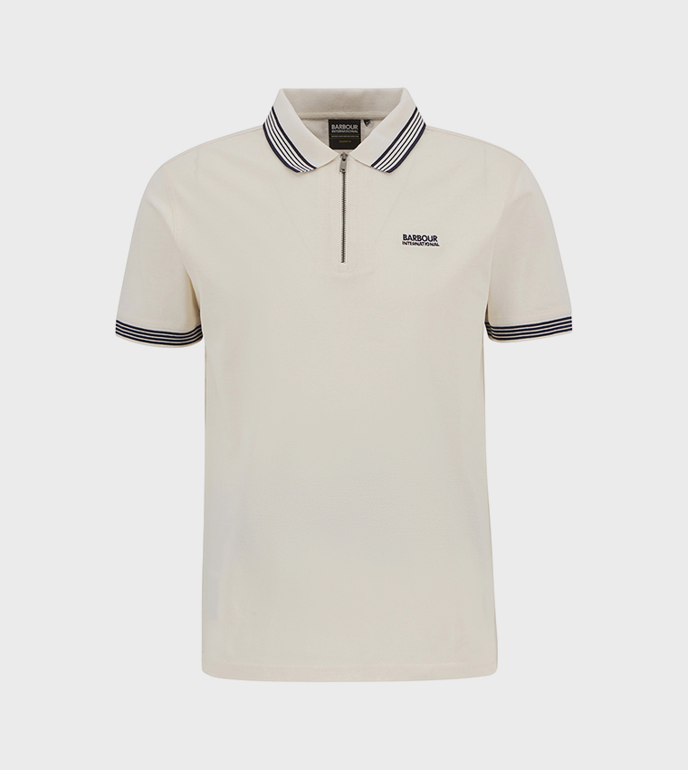 UPHAM Contrast Tipping Short Sleeves Polo T-Shirt