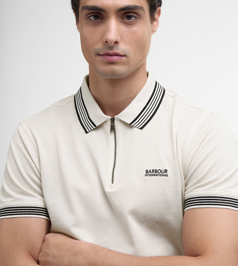 UPHAM Contrast Tipping Short Sleeves Polo T-Shirt