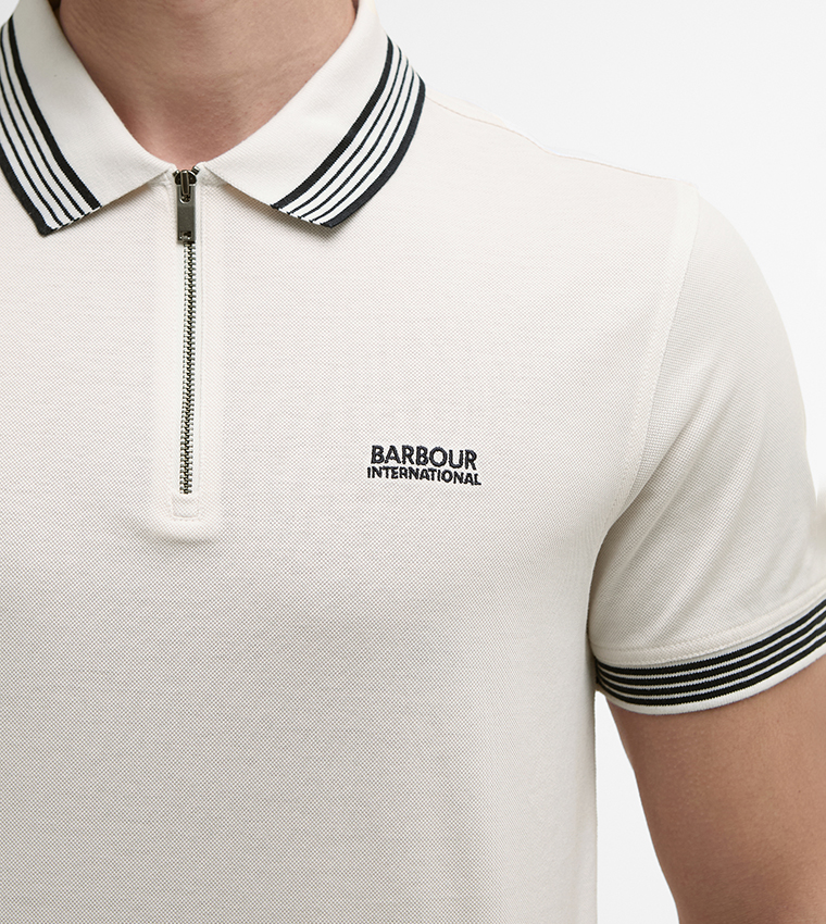 UPHAM Contrast Tipping Short Sleeves Polo T-Shirt