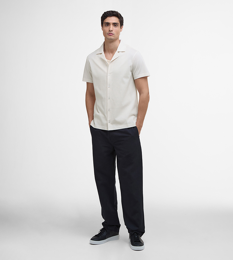 TONTO Solid Short Sleeves Pique Shirt