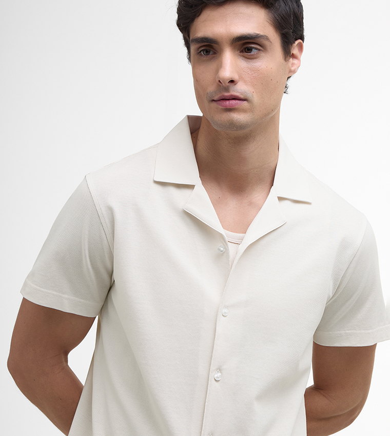 TONTO Solid Short Sleeves Pique Shirt