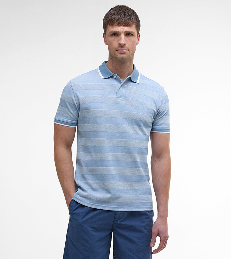 BRANTON Striped Short Sleeves Polo T-Shirt