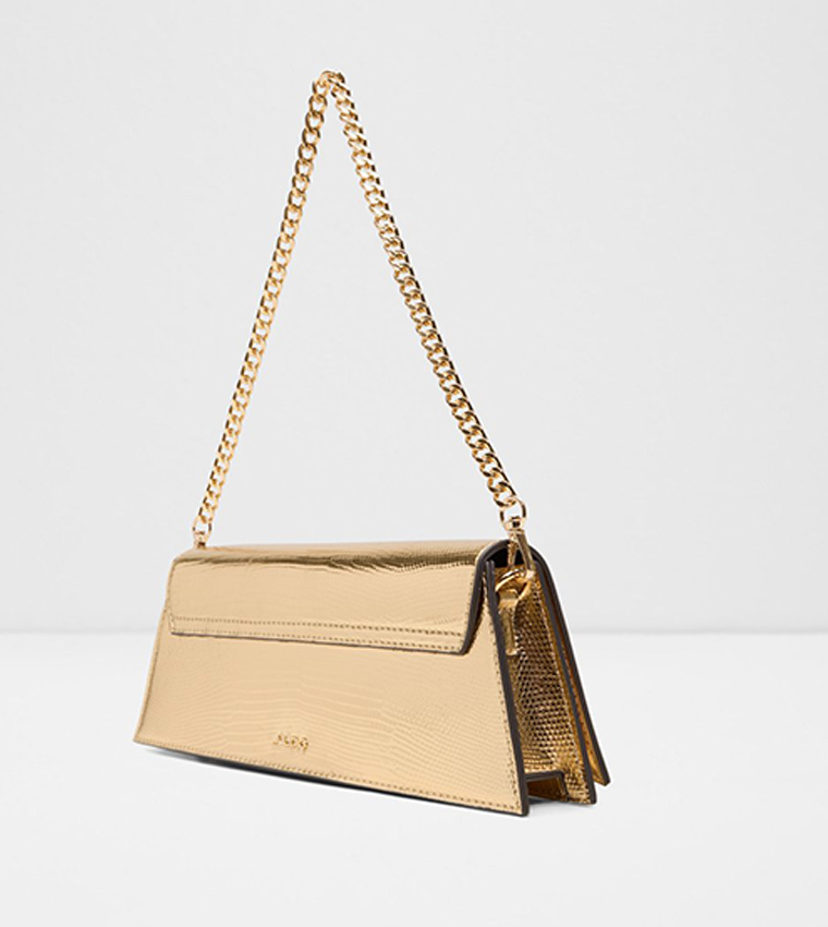 MMYCHAELA Metallic Clutch with Sling