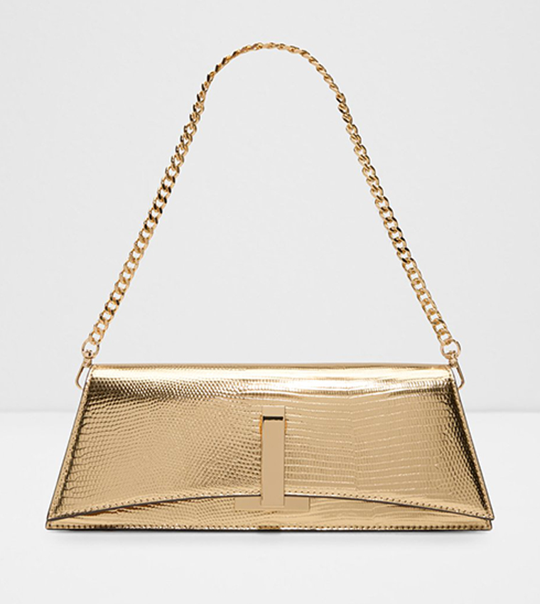 MMYCHAELA Metallic Clutch with Sling