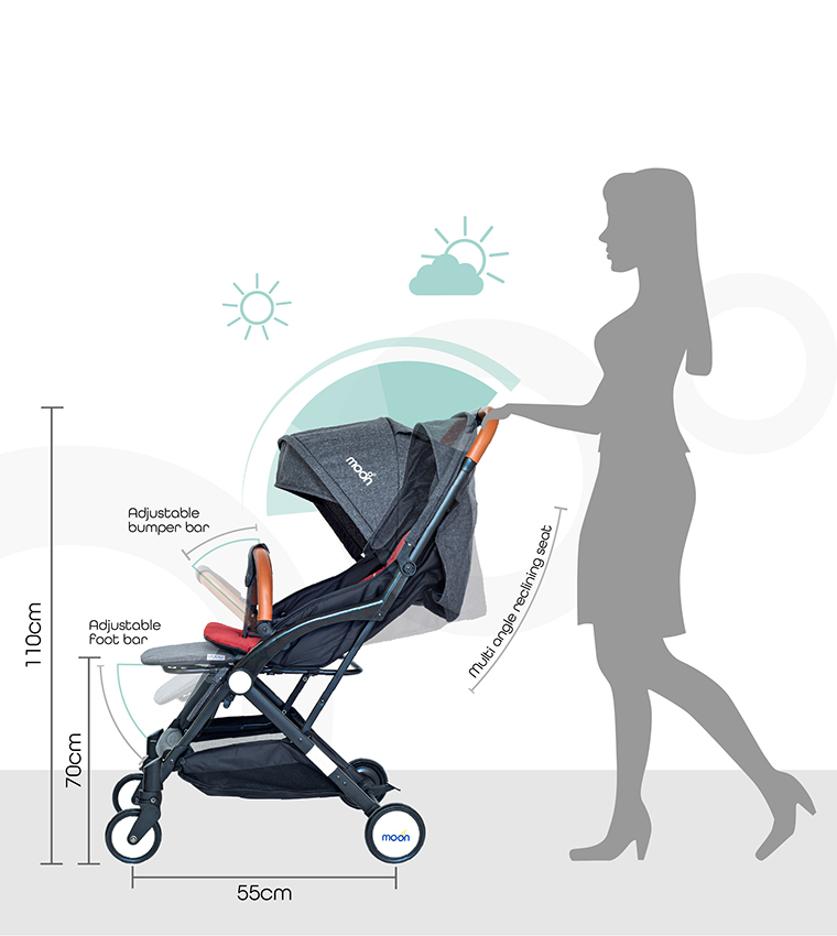 Compact Fold Travel Cabin Stroller Push Chair