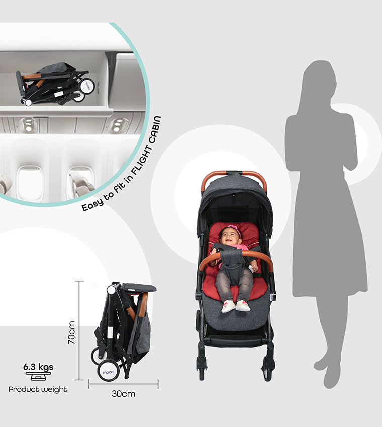 Compact Fold Travel Cabin Stroller Push Chair