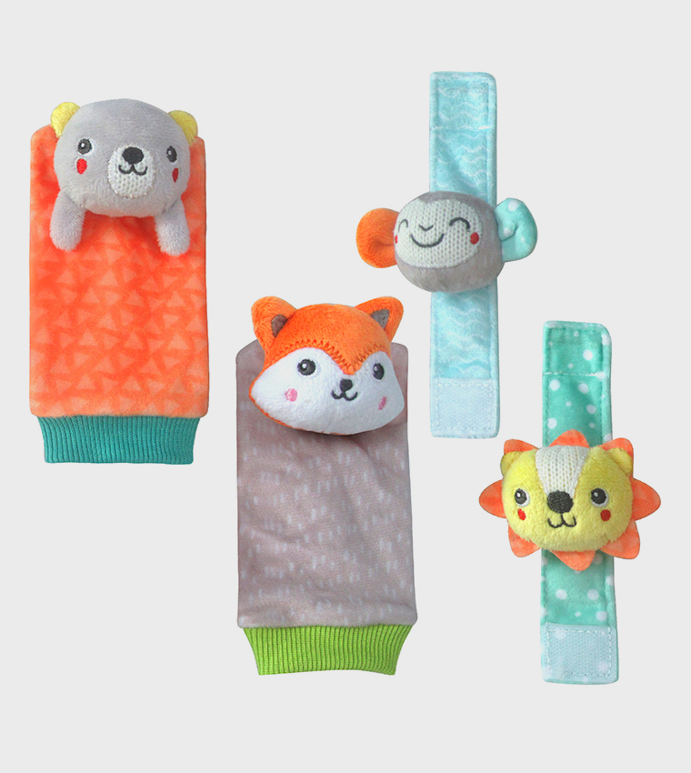  Babygrow Set of 4 Foot and Wrist Rattle