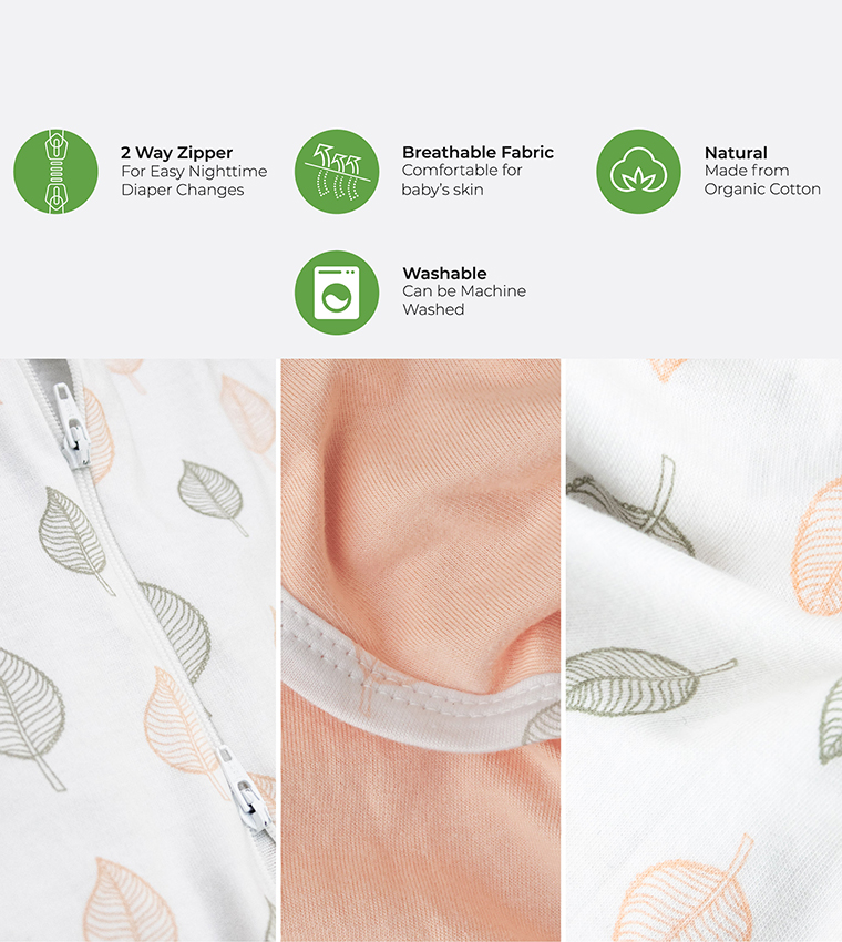  Babygrow 2-Pack Two-Way Zippered Swaddle Pods with Beanie